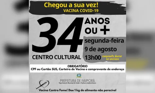 
							Veja quem recebe a vacina na segunda-feira (9) em Ivaiporã
						
						