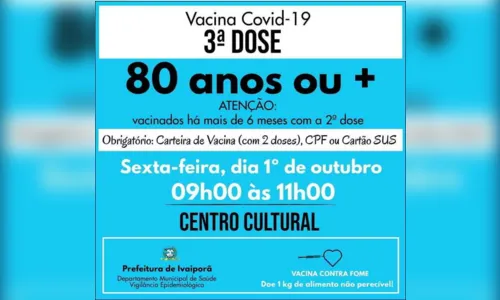 
						
							Idosos com 80 anos recebem dose de reforço em Ivaiporã
						
						