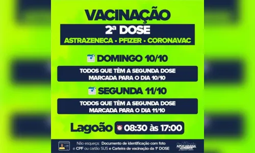 
							Veja quem pode ser vacinado neste sábado em Apucarana
						
						