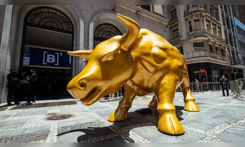 
						
							'Vaca magra' é instalada em frente à Bolsa de Valores
						
						