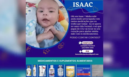 
							Mãe pede ajuda para comprar leite para filho com doença rara
						
						