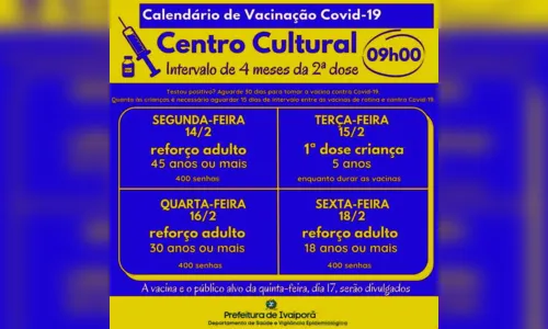 
							Vacinação contra a Covid-19 continua em Ivaiporã
						
						