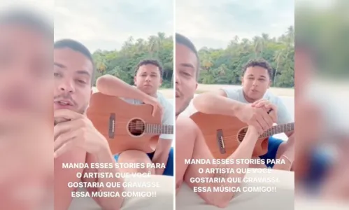 
							Arthur Aguiar pede ajuda para conseguir parcerias musicais
						
						