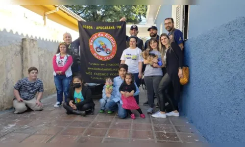 
						
							Motoclube entrega doação para ajudar associação de Síndrome de Down
						
						