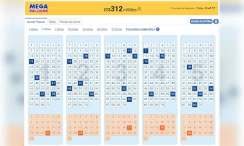 
							Loteria americana Mega Millions sorteia prêmio acumulado em R$ 1,5 bi
						
						