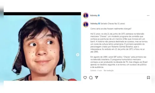 
						
							Artista viraliza após divulgar personagens de 'Chaves' como crianças
						
						