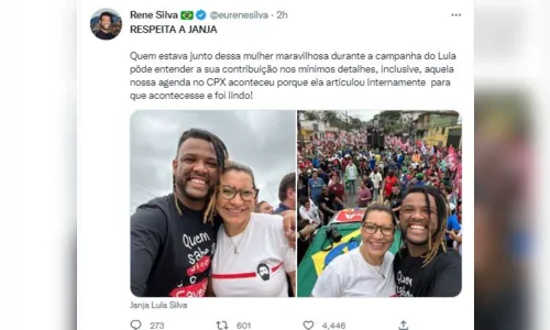 
						
							Web pede respeito a Janja após crítica de jornalista da Globo News
						
						