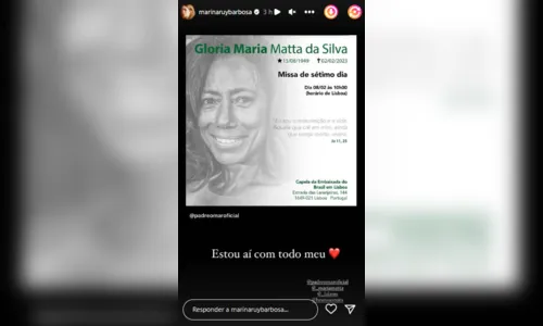 
						
							Gloria Maria terá Missa de Sétimo Dia fora do Brasil
						
						