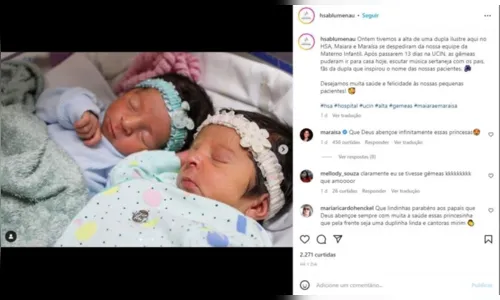 
						
							Maiara e Maraísa recebem alta do hospital em Blumenau; entenda
						
						