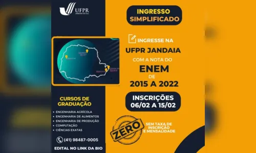 
							UFPR de Jandaia do Sul abre processo de entrada simplificada de alunos
						
						