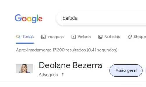 
						
							Deolane processa Google por ser ligada à palavra bafuda; Justiça nega
						
						