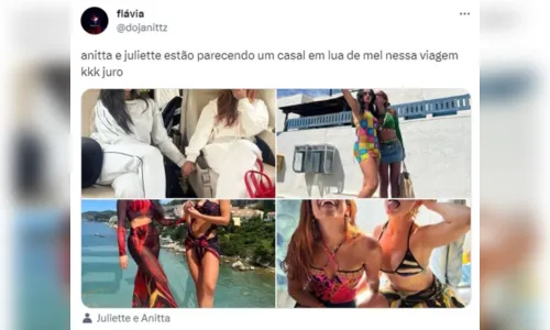 
						
							Anitta comenta após descobrir boato de namoro entre ela e Juliette
						
						