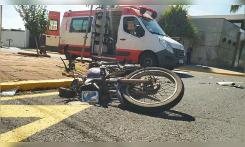 
						
							Motociclista fica ferido em acidente na região do Clube 28 de Janeiro
						
						