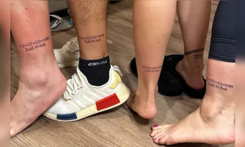 
						
							Virginia e seus sócios fazem tatuagem após venda milionária; veja foto
						
						