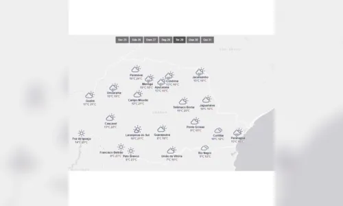 
						
							Frente fria: PR pode registrar geada e muita chuva na próxima semana
						
						