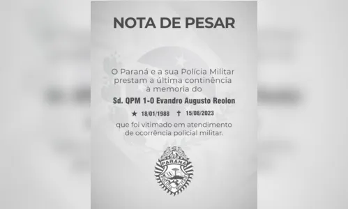 
						
							PM é assassinado com tiro ao atender caso de violência doméstica no PR
						
						