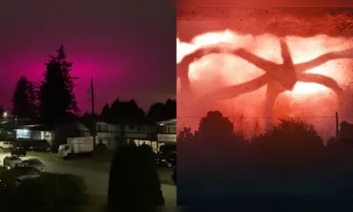 
						
							Stranger Things? Céu fica rosa durante a madrugada e intriga moradores
						
						