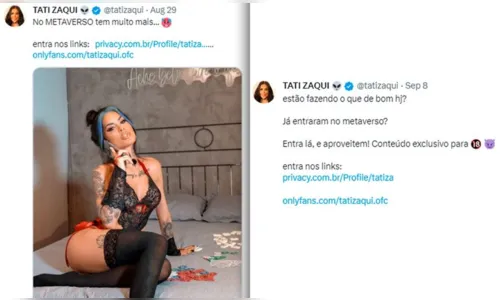 
						
							'Me Guia': Tati Zaqui abandona o funk e se lança na carreira gospel
						
						