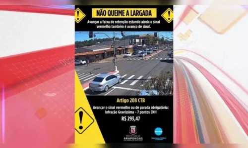 
						
							Novas câmeras flagram motoristas que 'furam' sinal em Arapongas
						
						