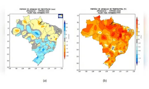 
						
							Novembro terá chuvas acima da média no Sul no país
						
						