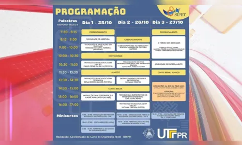 
						
							Simpósio de Engenharia Têxtil é realizado na UTFPR de Apucarana
						
						