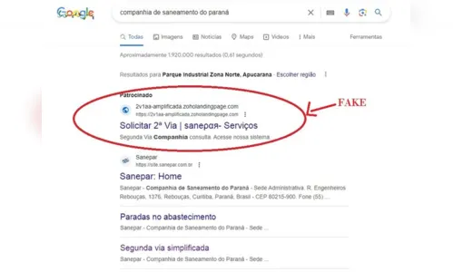 
						
							Apucaranense cai em golpe do boleto falso em site clonado da Sanepar
						
						