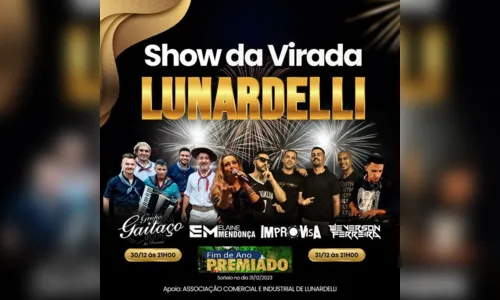 
						
							Prefeituras do Vale do Ivaí anunciam shows para a virada do ano; veja
						
						