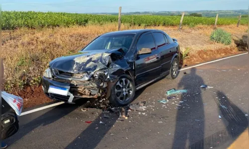 
						
							Colisão frontal deixa quatro feridos no Distrito da Caixa de São Pedro
						
						