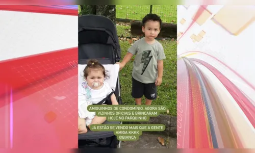 
						
							Filhos de Viih Tube e Bianca Andrade brincam juntos em parquinho; veja
						
						