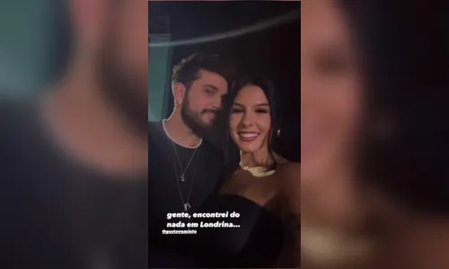 
						
							Ana Castela se encontra com Gustavo Mioto em Londrina
						
						