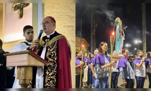 
						
							Fiéis de diversas paróquias de Apucarana participaram da Via-Sacra
						
						