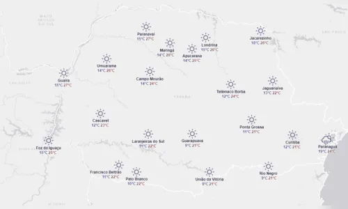 
						
							Queda brusca nas temperaturas pode trazer geada ao PR; veja previsão
						
						