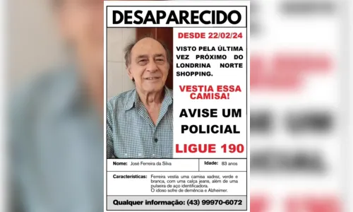 
						
							Família de Londrina pede ajuda para localizar homem desaparecido
						
						
