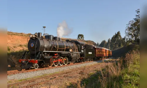 
						
							Locomotiva a vapor percorre trajeto repleto de história
						
						