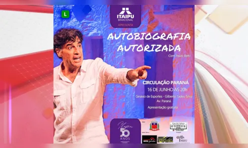 
						
							Paulo Betti será atração em Jardim Alegre no dia 16 de junho
						
						