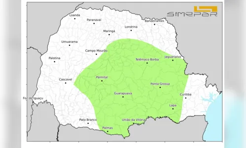
						
							Paraná pode registrar geada nesta quarta-feira (29), segundo o Simepar
						
						