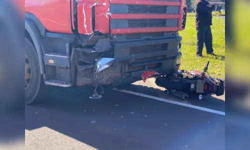 
						
							Motociclista fica gravemente ferido em colisão; aeromédico é acionado
						
						