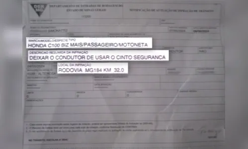 
						
							Motociclista leva multa por não usar cinto de segurança; entenda
						
						