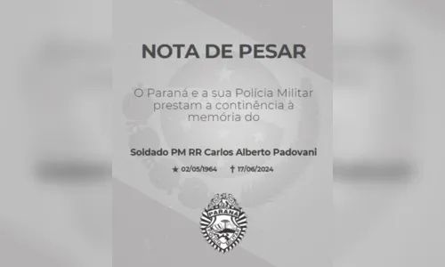 
						
							Morre em Arapongas o policial militar Carlos Padovani aos 60 anos
						
						