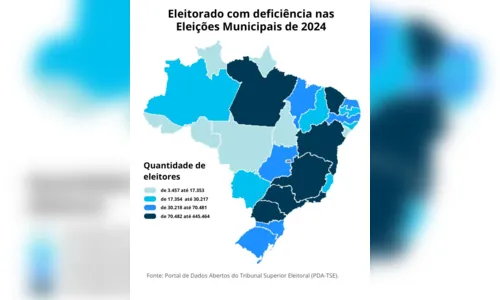 
						
							Mais de 1,4 milhão de eleitores com deficiência estão aptos a votar
						
						