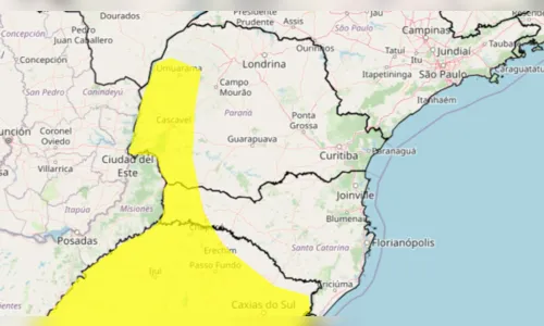 
						
							Paraná está em alerta de tempestades e vendaval de 60 km/h; saiba onde
						
						