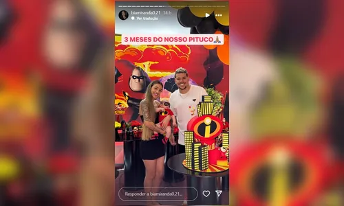 
						
							Bia Miranda e DJ Buarque se reencontram em festinha do filho
						
						