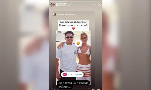 
						
							Poliana Rocha mostra foto com Leonardo de quando tinha 20 anos
						
						