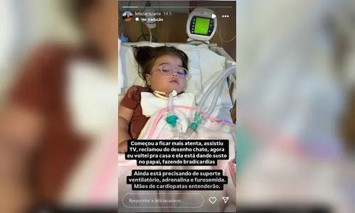 
						
							Leticia Cazarré atualiza quadro de saúde da filha na UTI: 