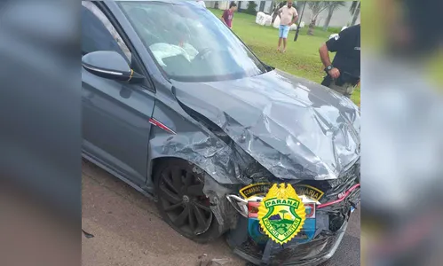 
						
							Idoso morre em colisão entre Voyage e Jetta na PR-218
						
						