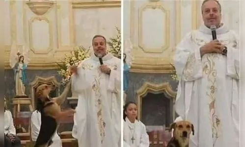 
						
							Saiba quem é o padre que resgata cães e os leva à missa para adoção
						
						