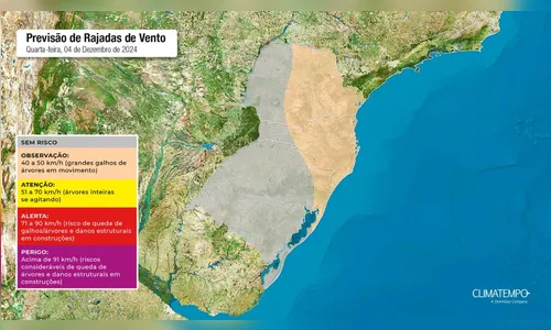 
						
							Paraná tem alerta para fortes chuvas com risco de alagamentos; confira
						
						