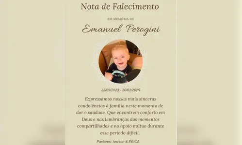  Bebê de 1 ano e três meses morre e causa comoção em Arapongas 