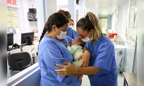 
						
							Após nascer com 635g, bebê desafia estatísticas e tem alta em SC
						
						
