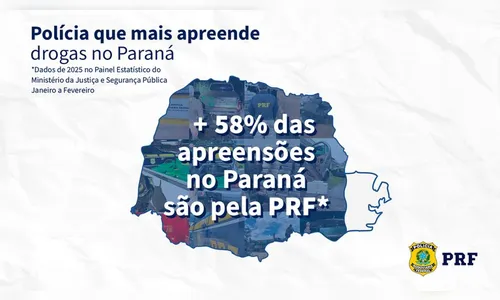 
						
							PRF lidera apreensões de drogas no Paraná em 2025
						
						